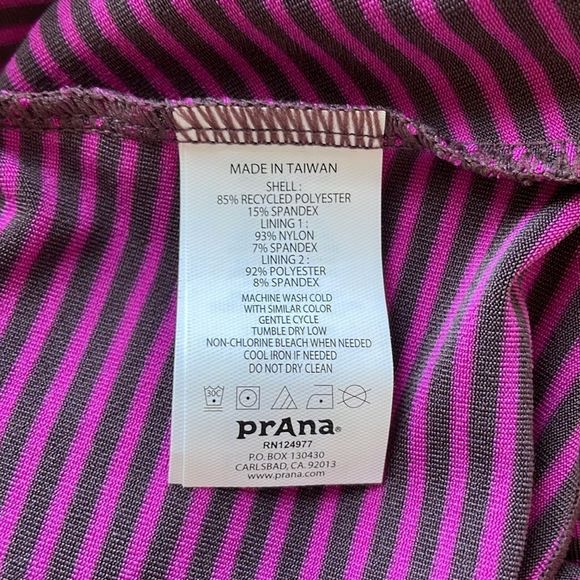 Prana Rebecca Dress in Vivid Viola. Purple with Brown Stripes. Size XL. NWT. - Picture 14 of 16